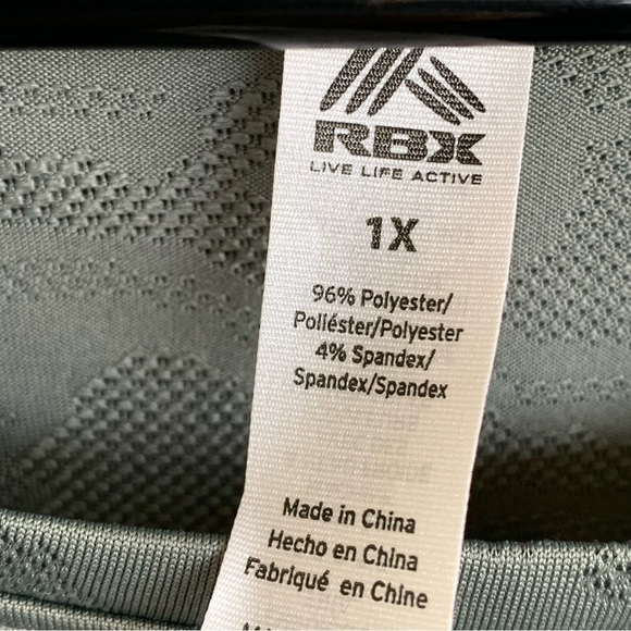 🆕 RBX Activewear Tank Top RBX Breezy Textured Jacquard Plus Size 1X Fitness - Picture 4 of 6